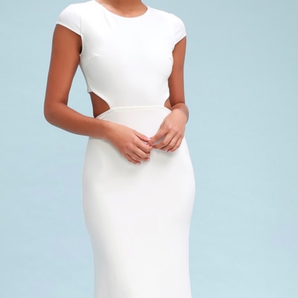 White Backless Maxi Dress